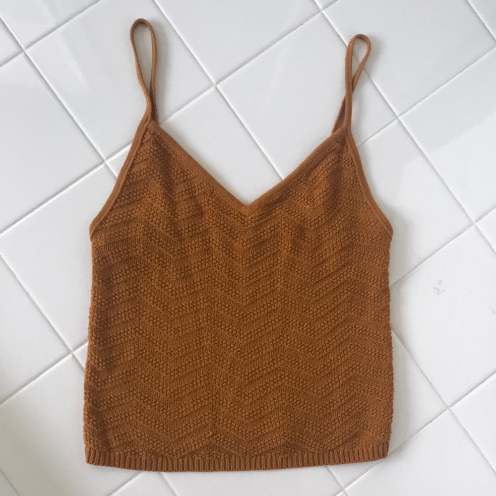 Burnt Orange Knit Tank